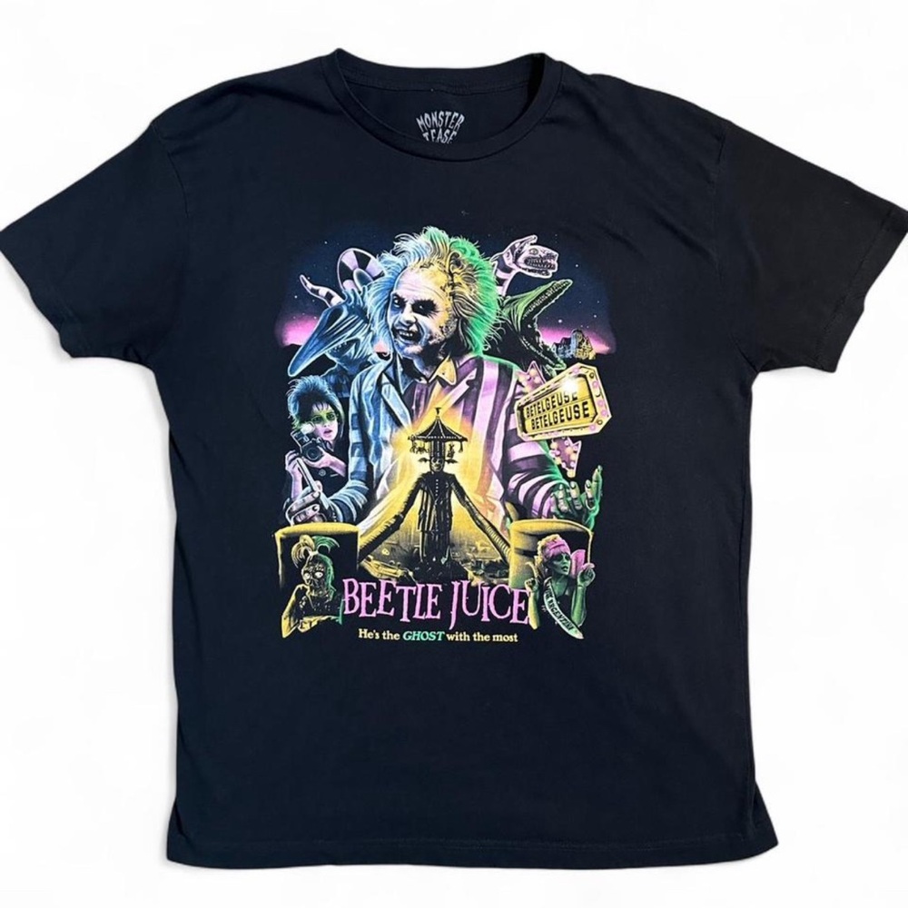 Beetlejuice movie graphic tee in black